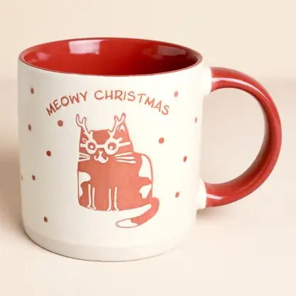 Ceramic Meowy Christmas Mug