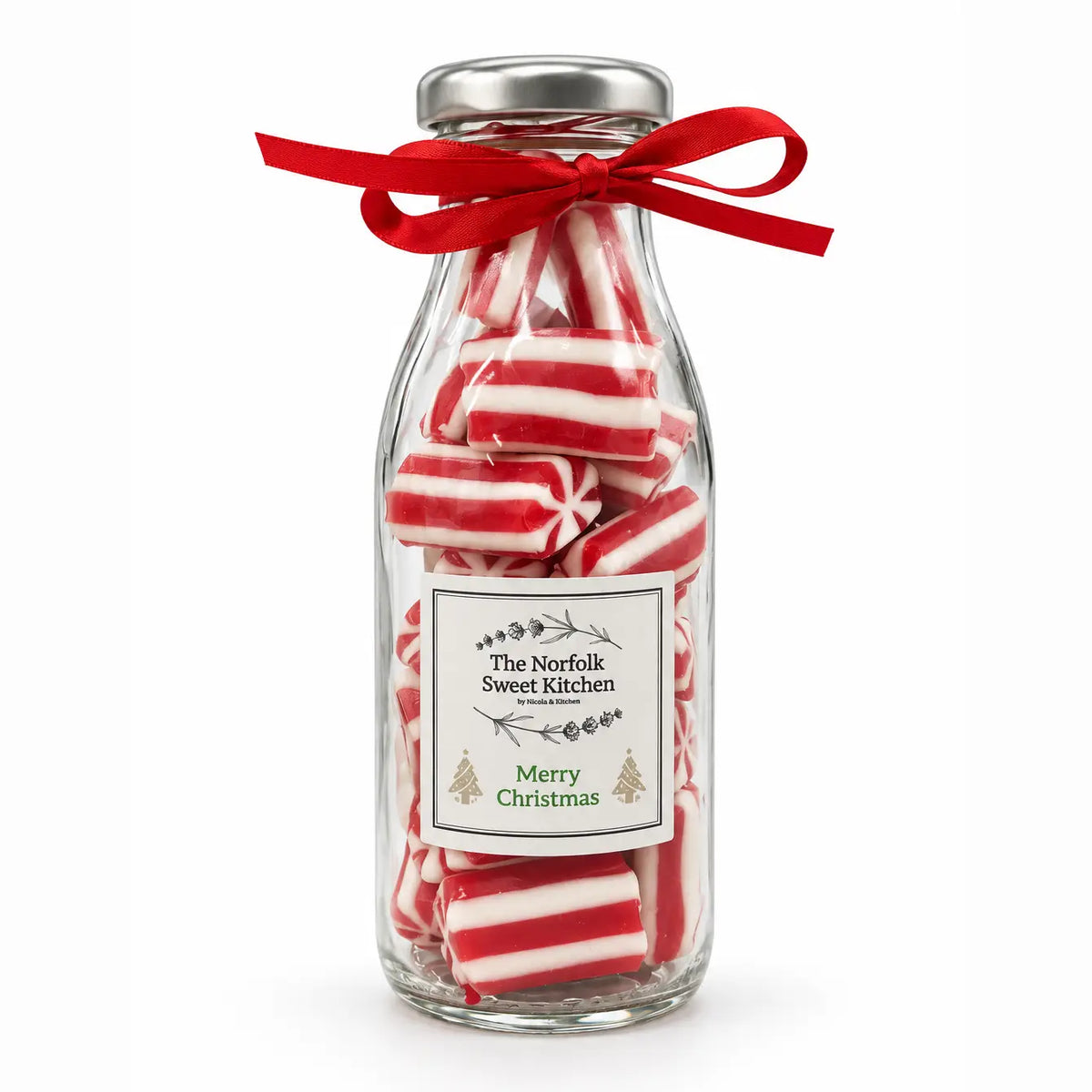 Christmas Red & White Poles In A Bottle