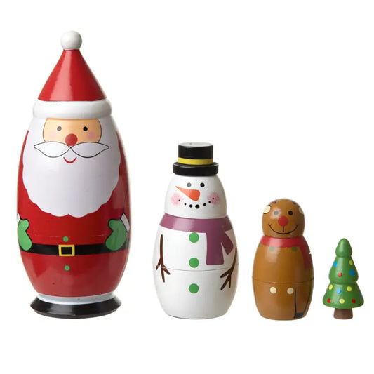 Wooden Nesting Christmas Set