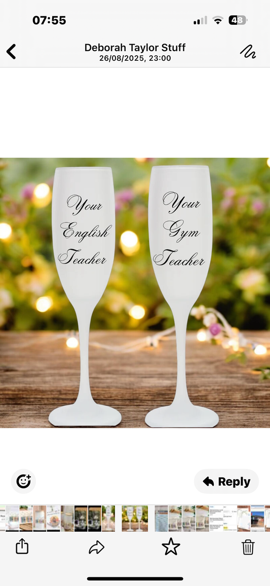 PREORDER - Set of 2 Champagne Glasses