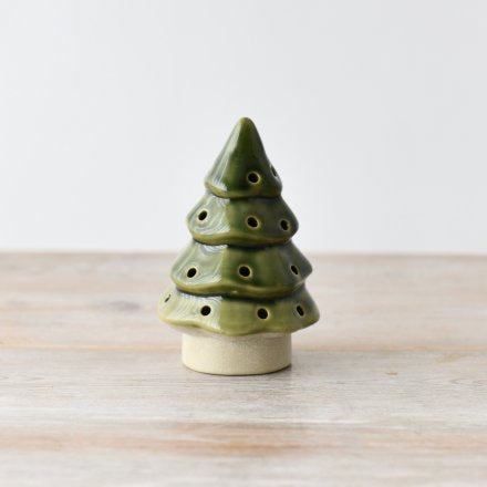 GREEN GLAZED LED TREE
