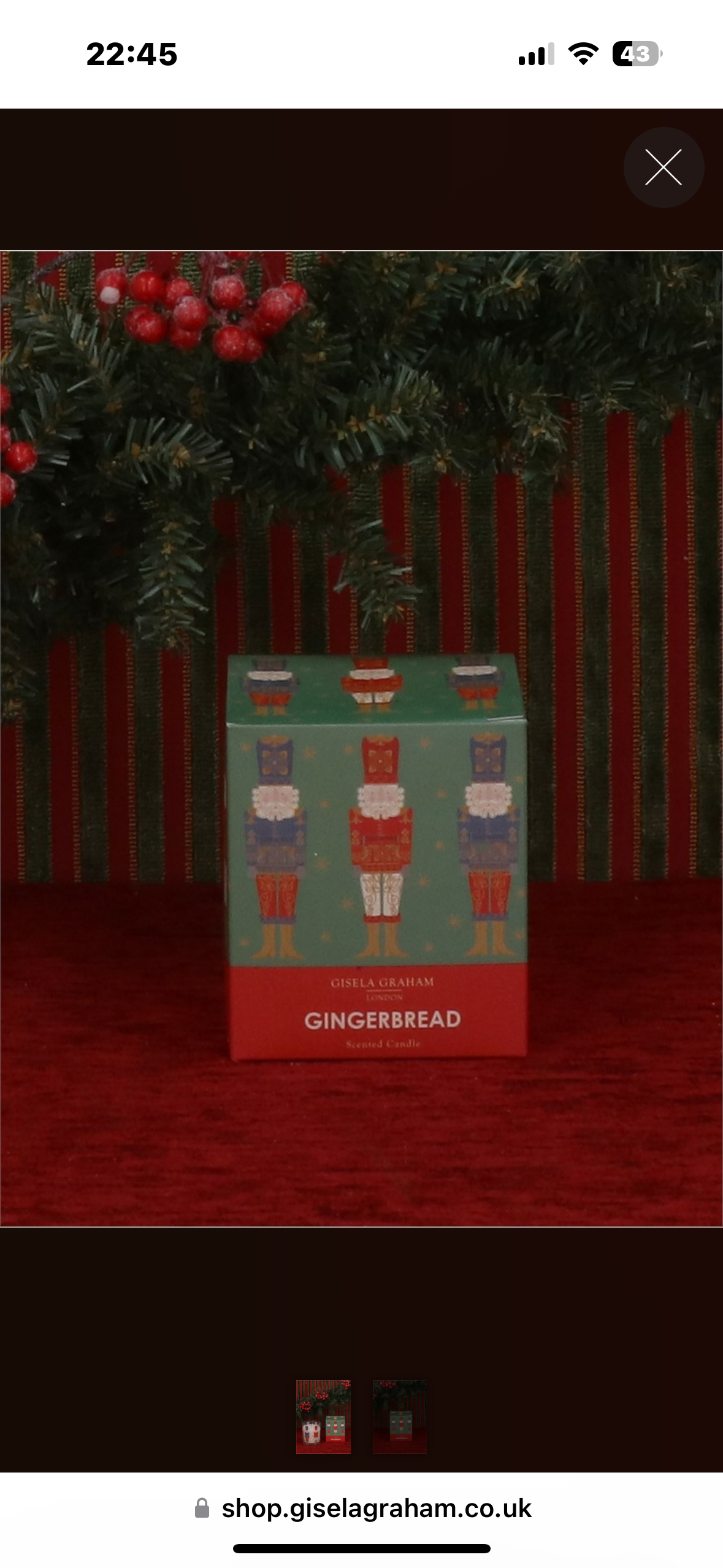 Boxed Scented Candle - Nutcracker