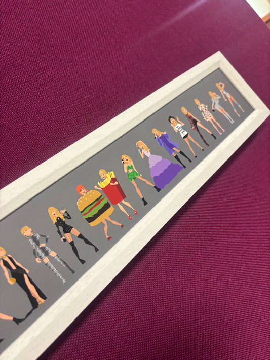 Taylor Swift Through Time Framed Print - 90 Cm Long