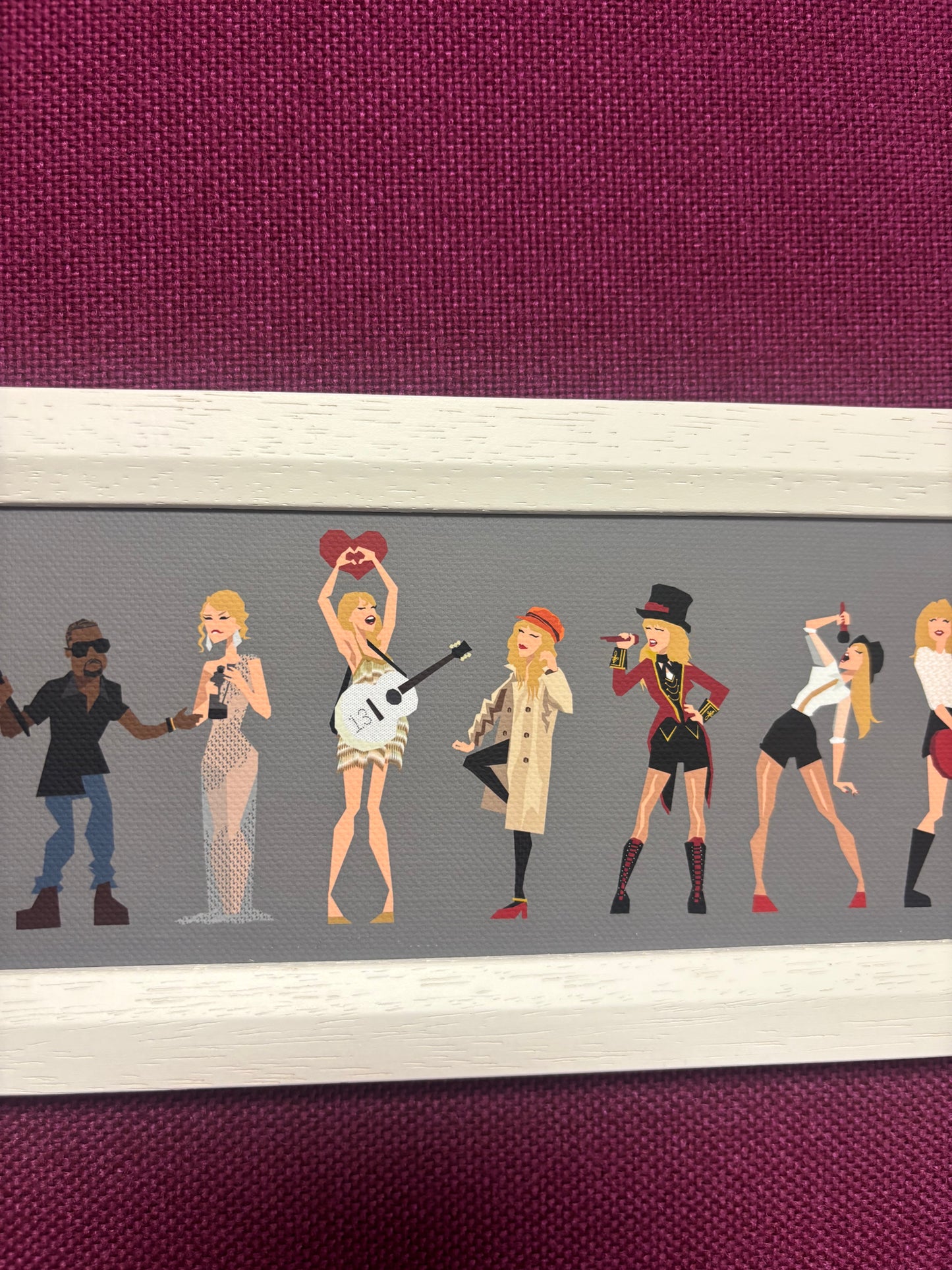 Taylor Swift Through Time Framed Print - 90 Cm Long