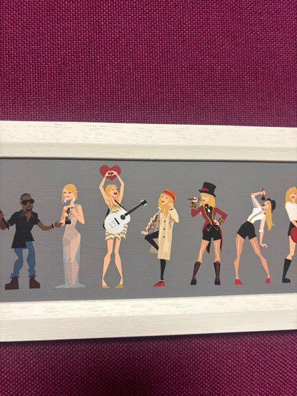 Taylor Swift Through Time Framed Print - 90 Cm Long
