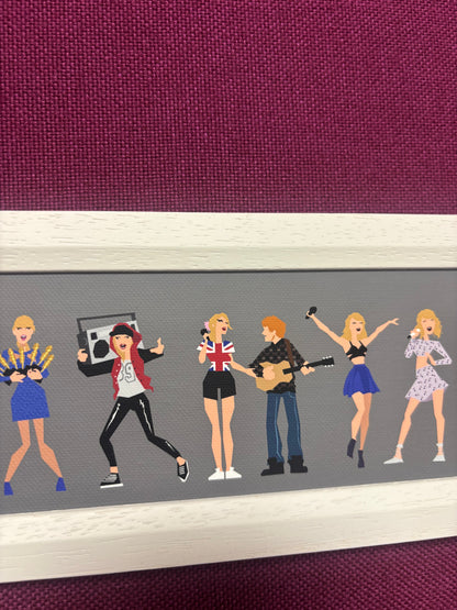 Taylor Swift Through Time Framed Print - 90 Cm Long