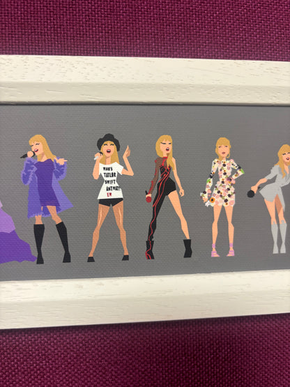 Taylor Swift Through Time Framed Print - 90 Cm Long