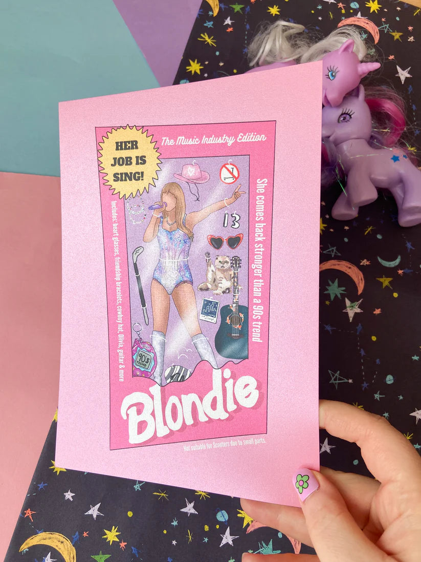 Taylor as Barbie A5 print