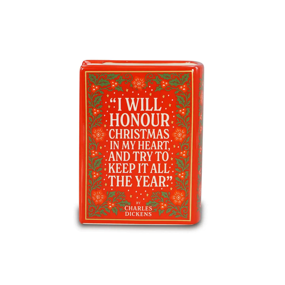 A Christmas Carol Ceramic Book Plant Pot - Christmas Gift