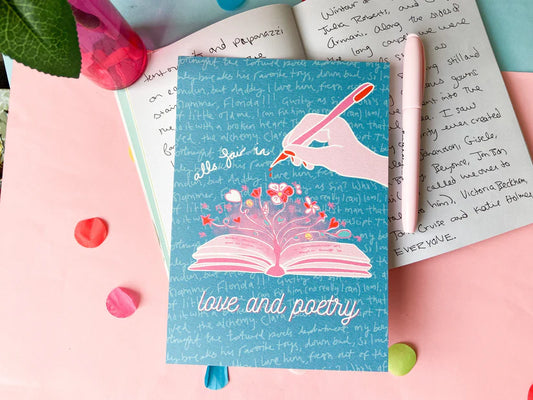 Alls Fair in Love and Poetry Greetings Card