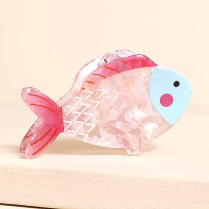 Pink Fish Hairclip