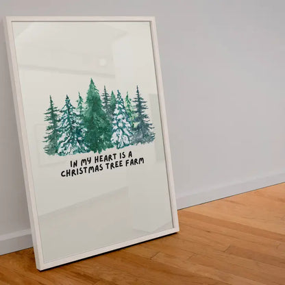 In My Heart Is A Christmas Tree Farm Taylor Swift - A3 Print