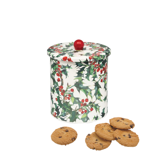 Emma Bridgewater - Holly Medium Biscuit Barrel With Biscuits