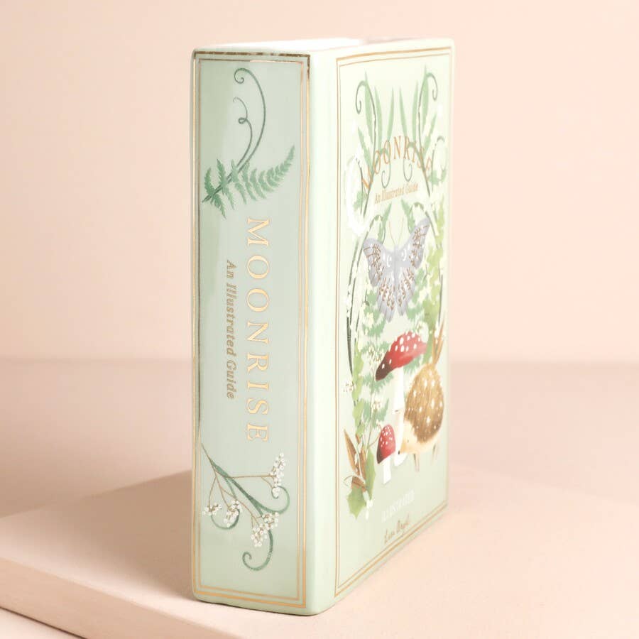 Ceramic Moonrise Woodland Book Vase