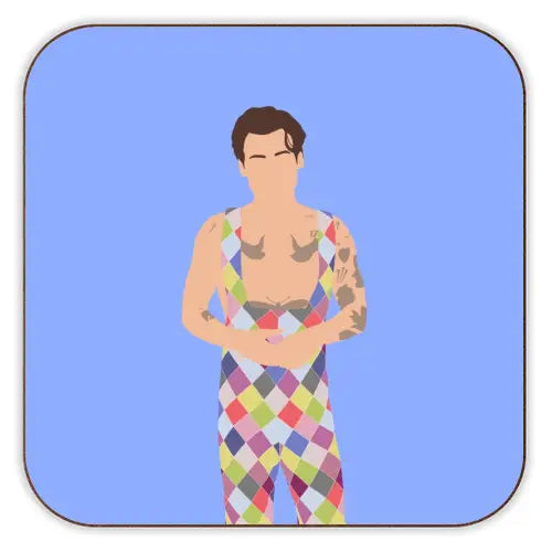 Cork Coaster - Styles Checkered Harry