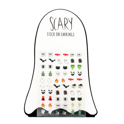 Stick On Earrings (30 Pairs) - Spooky