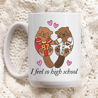 Travis & Taylor I Feel So High School Ceramic Mug