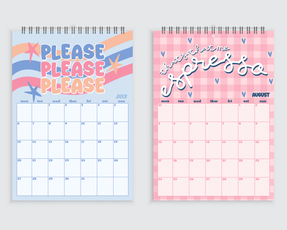 Sabrina Lyric Wall Calendar 2026 - A4