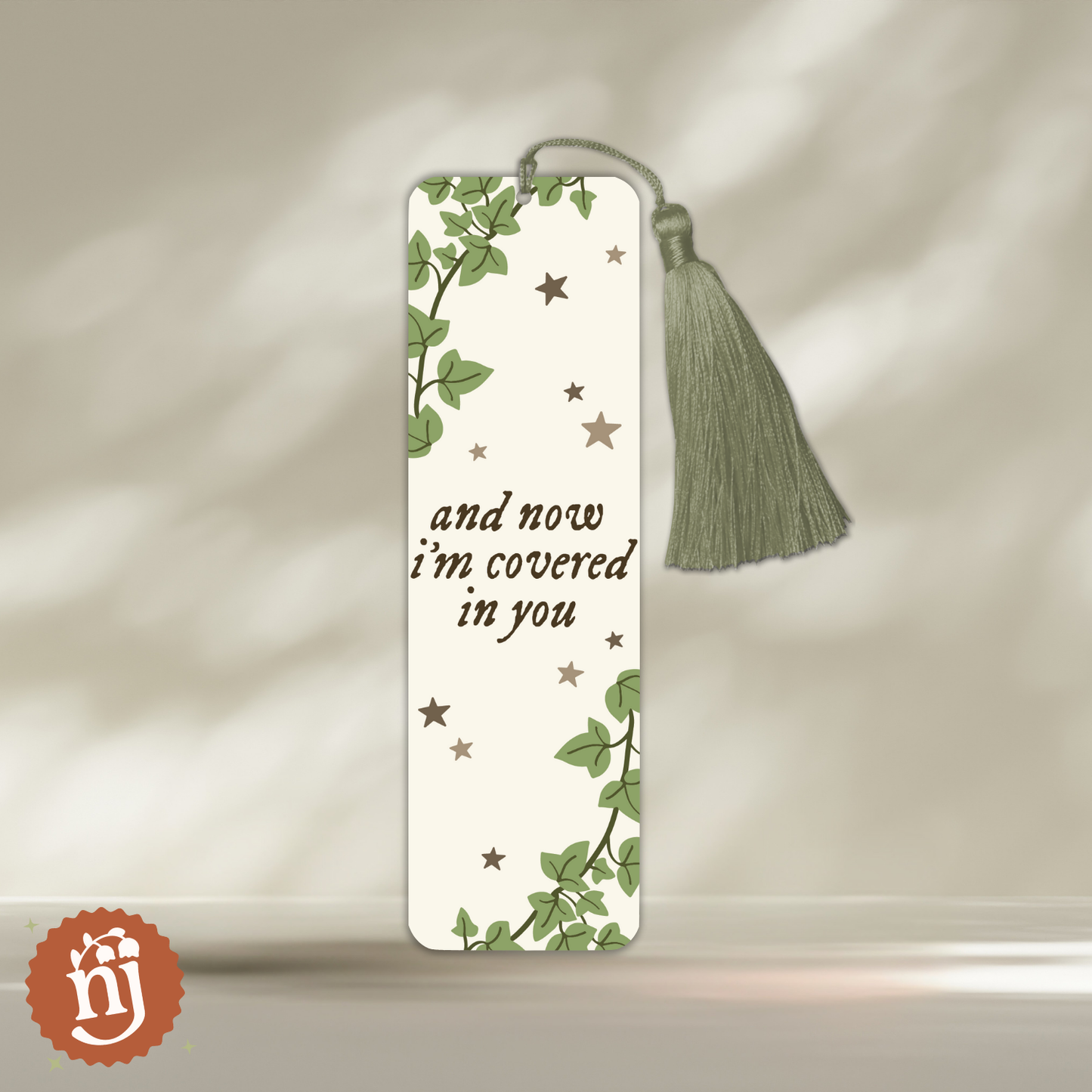 Taylor Swift Inspired "Now I'm Covered In You" Bookmark