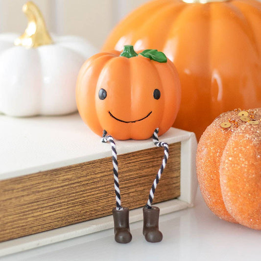 Cute Autumn and Fall Pumpkin Shelf Sitter Figurine