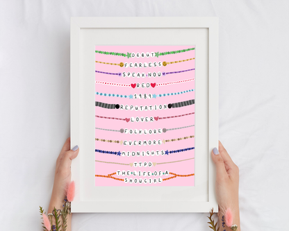 Album Friendship Bracelets - Taylor Swift Print - SHOWGIRL: A4