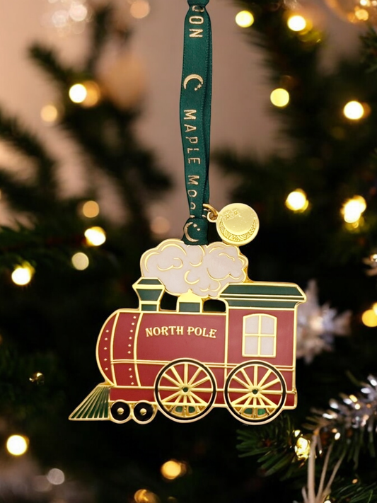 Classic Enamel Gold Train