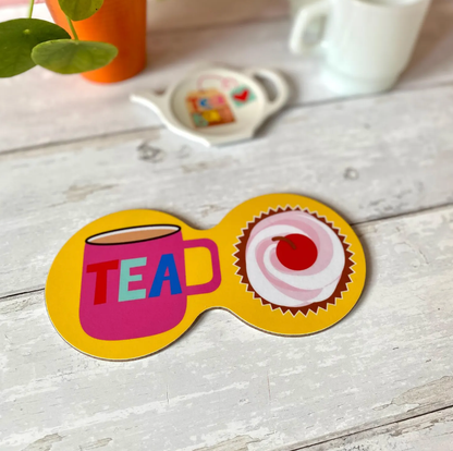 Tea and Biscuits Double Coaster