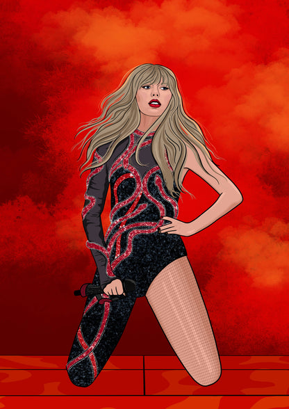 A3 Taylor Swift Reputation Eras Illustrated Print