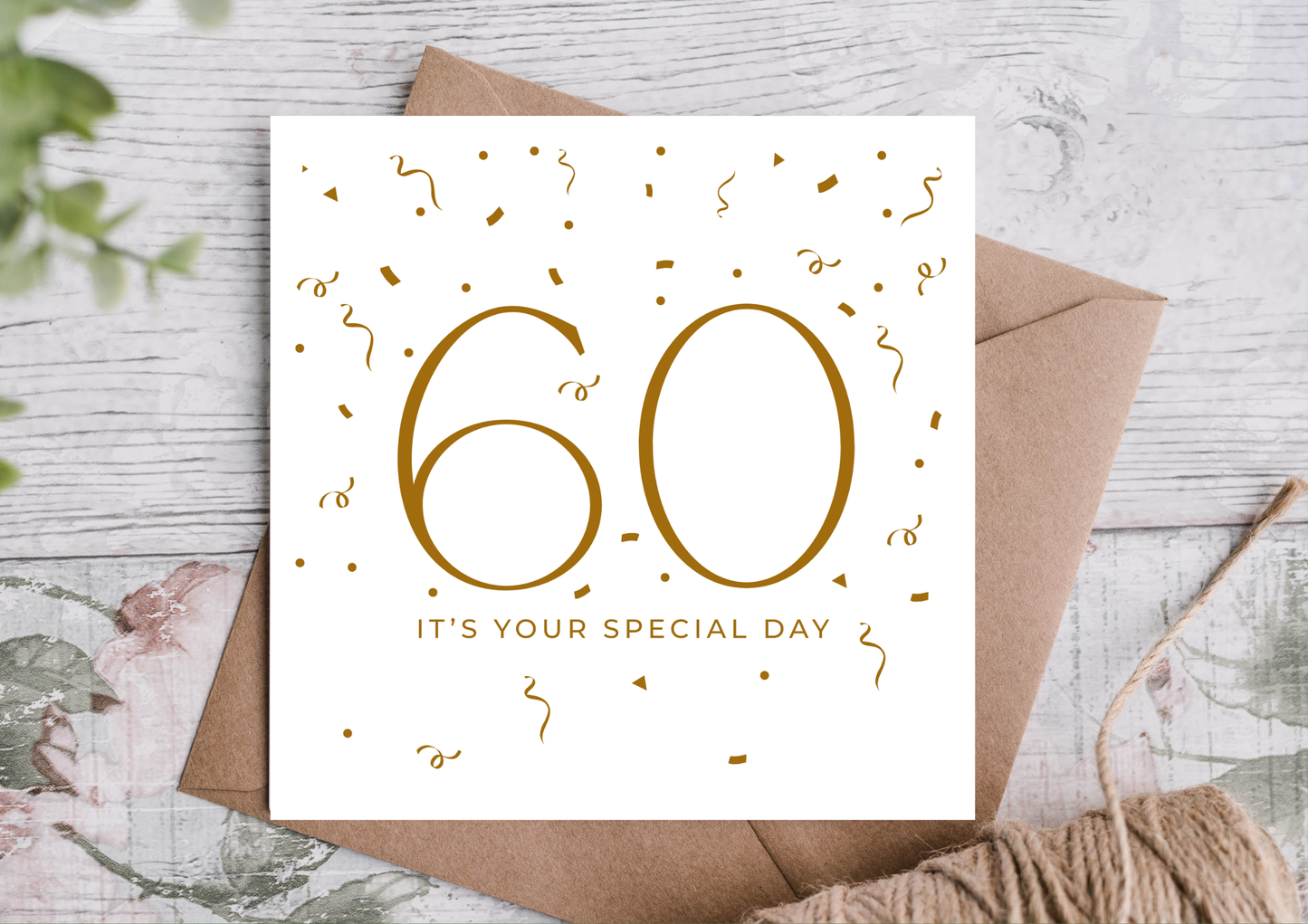 Gold Confetti Style Wishes 70th Birthday Card