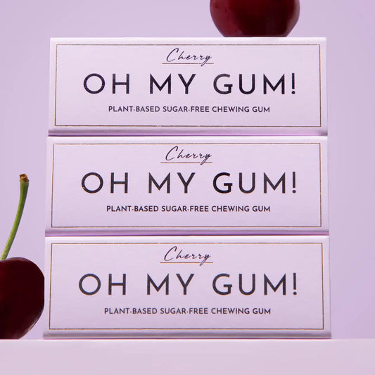 Cherry Chewing Gum - Plastic-free | Sugar-free | Plant-based