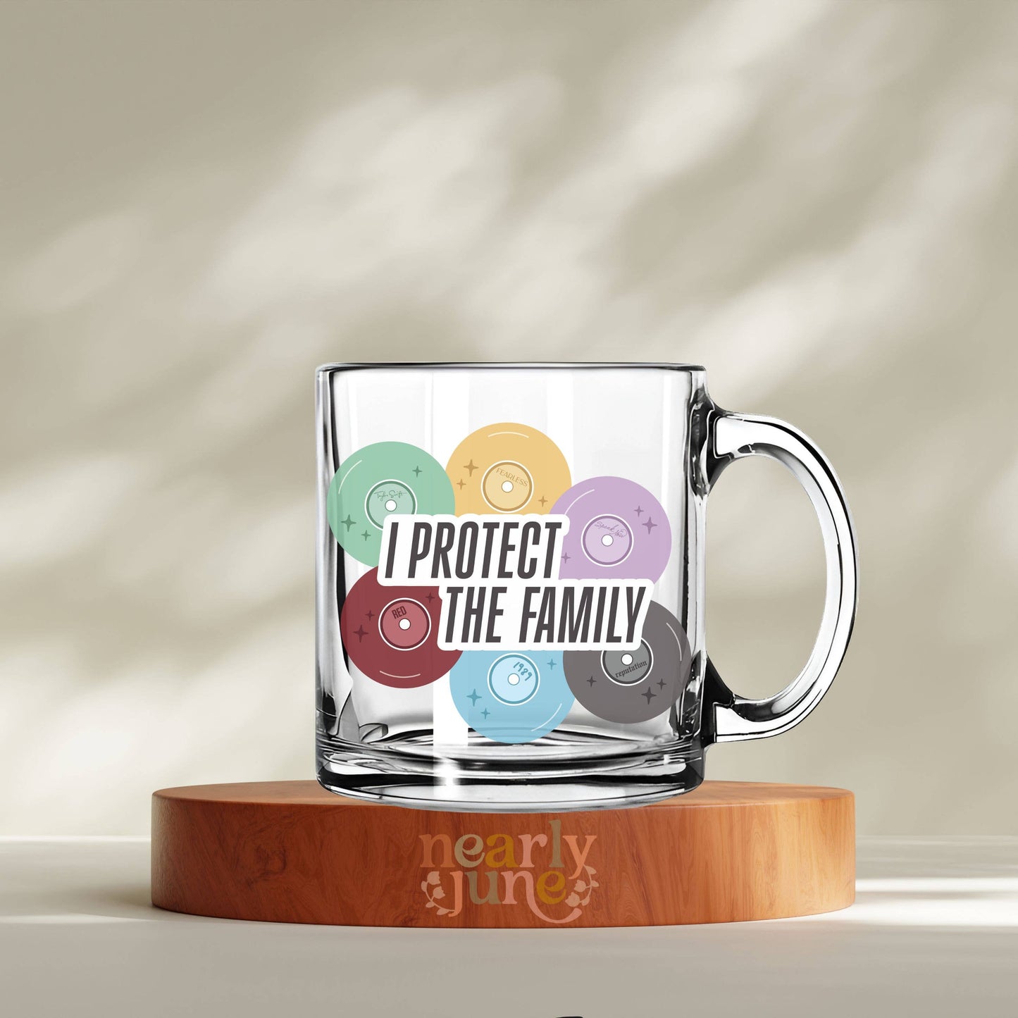 Taylor Father Figure I Protect The Family Glass Mug