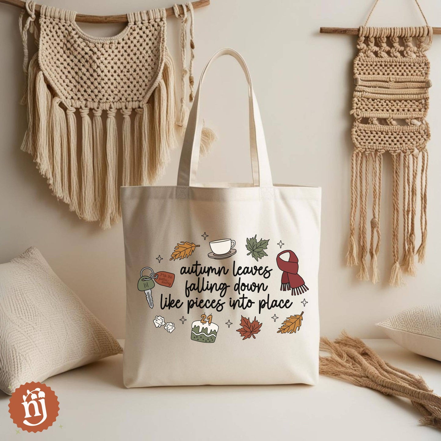 Taylor Swift Inspired "All Too Well" Lyrics Autumn Tote Bag
