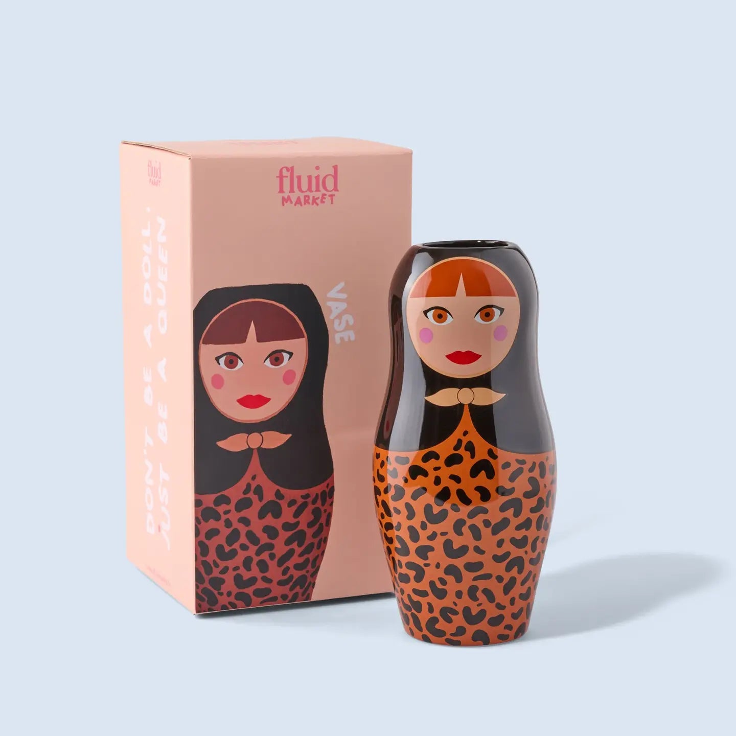 Ceramic Leopard Dolls Vase