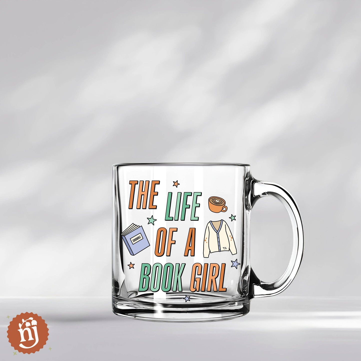 Taylor Showgirl Era Inspired Life of a Book Girl Glass Mug