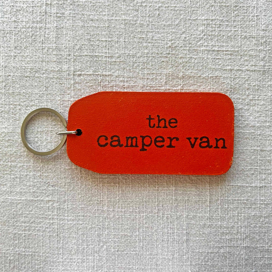 The Camper Van Large Wooden Key Tag