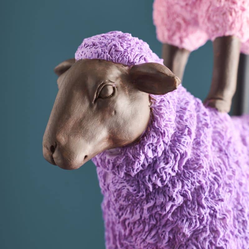 Table lamp Colorful Sheep Pink, polyresin, 35 x 20 x 67.5
