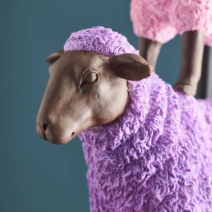 Table lamp Colorful Sheep Pink, polyresin, 35 x 20 x 67.5