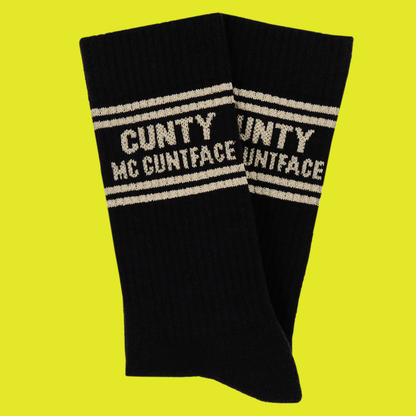 Sweary Sport Socks - Cunty Mc Cuntface