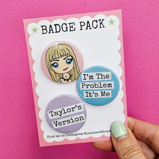 Taylor Swift Triple Badge Pack