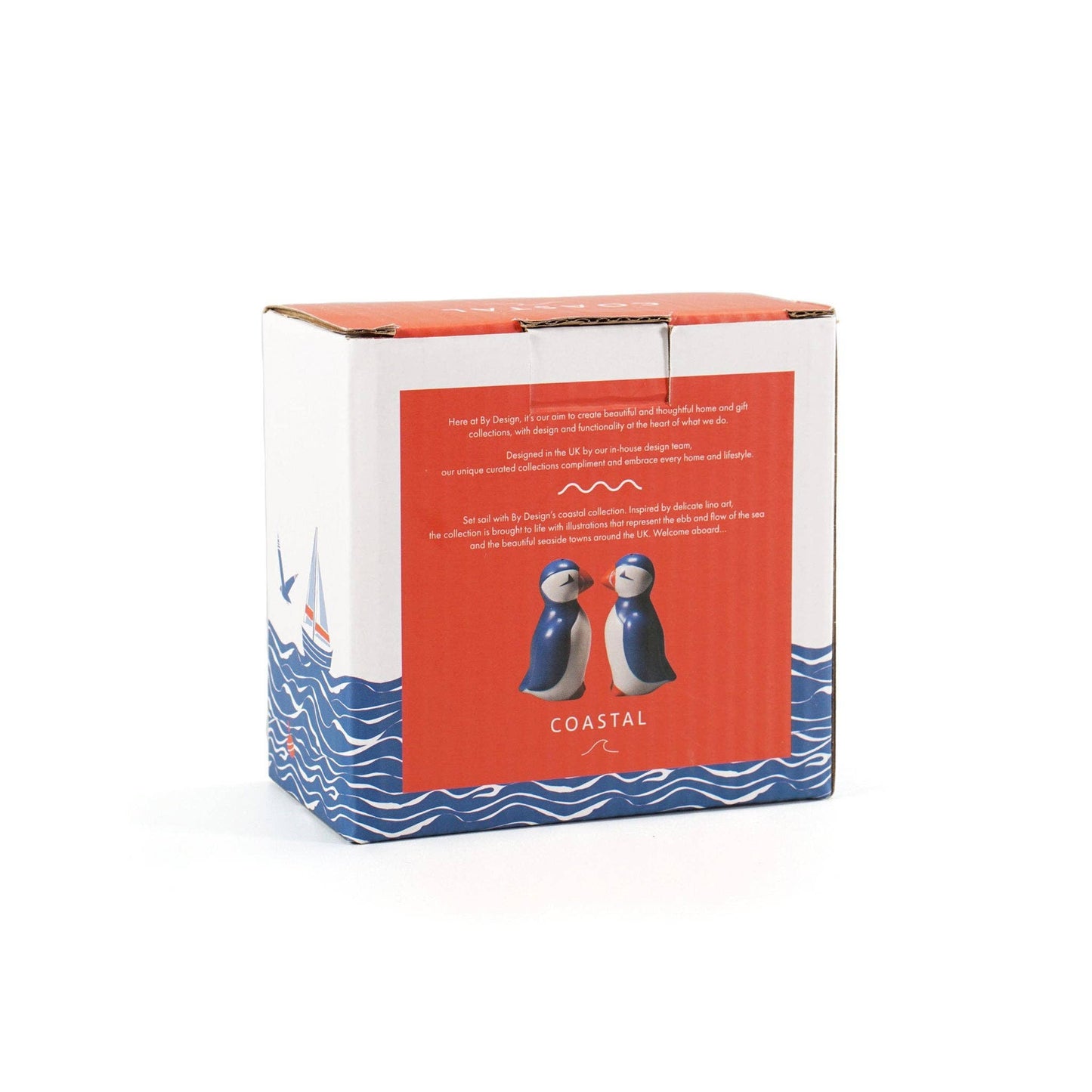 Salt & Pepper Shakers Ceramic Boxed - Coastal (Puffin)