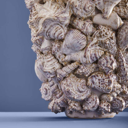 Vase Shells, Natural Stoneware, 24 x 24 x 33.5 cm