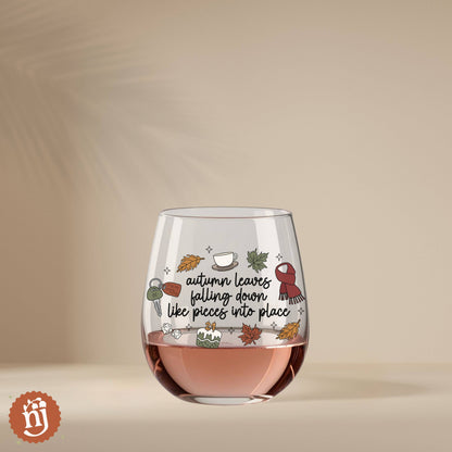 PREORDER - Taylor Swift Inspired "All Too Well" Autumn Lyric Wine Glass: STEMMED