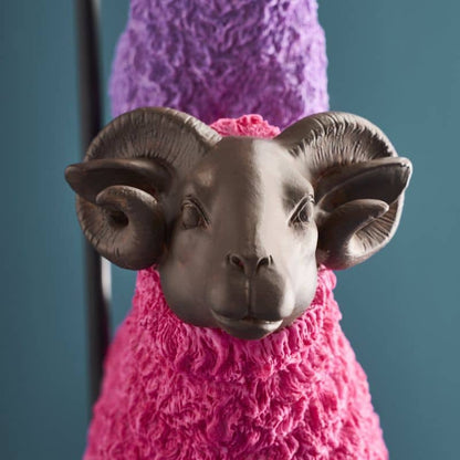 Table lamp Colorful Sheep Pink, polyresin, 35 x 20 x 67.5