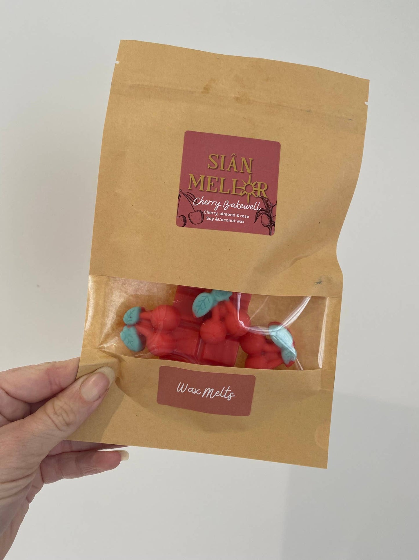 Cherry bakewell wax melt shapes