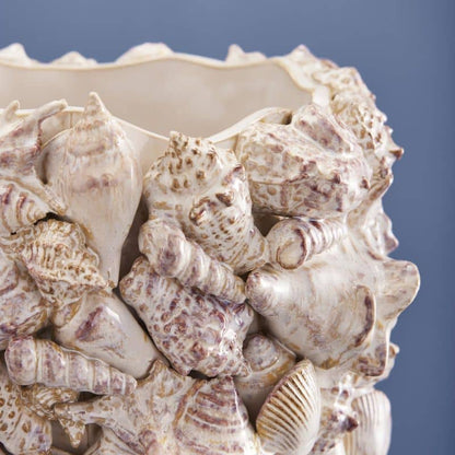 Vase Shells, Natural Stoneware, 24 x 24 x 33.5 cm