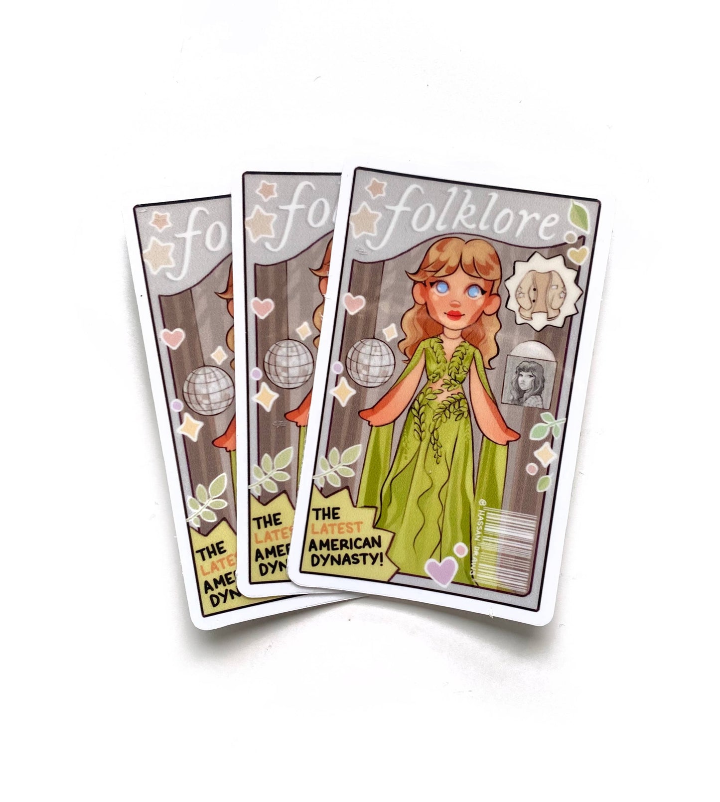 Taylor Eras Folklore Inspired Doll Drawing Sticker Decal Art