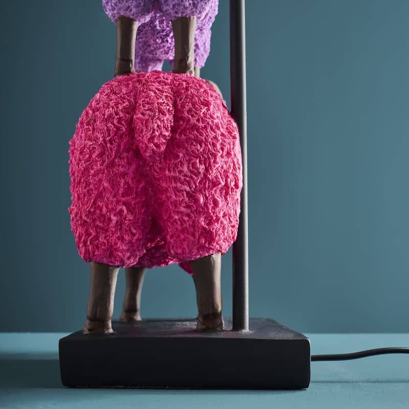 Table lamp Colorful Sheep Pink, polyresin, 35 x 20 x 67.5