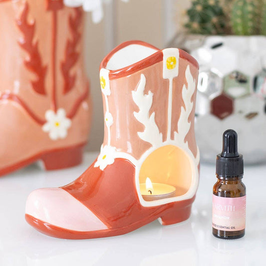 Pink Cowboy Boot Oil Burner and Wax Warmer