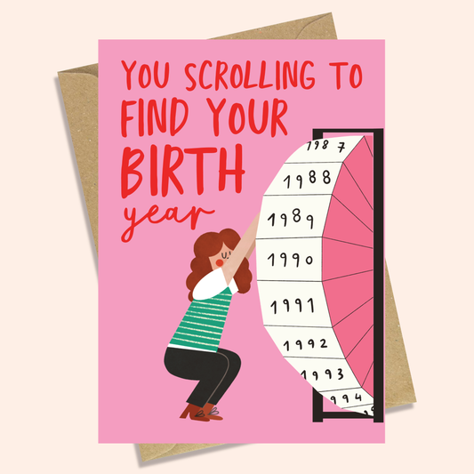 SCROLLING - FUNNY BIRTHDAY CARD
