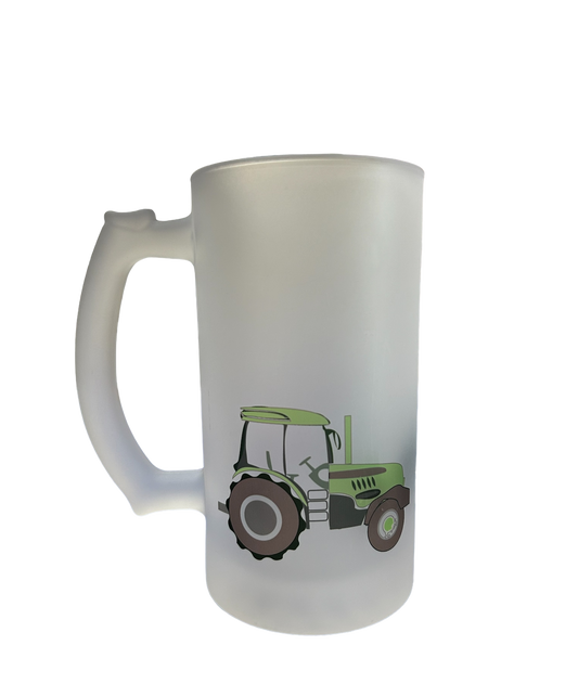 Weekday Wheels Tractor Frosted Beer Stein